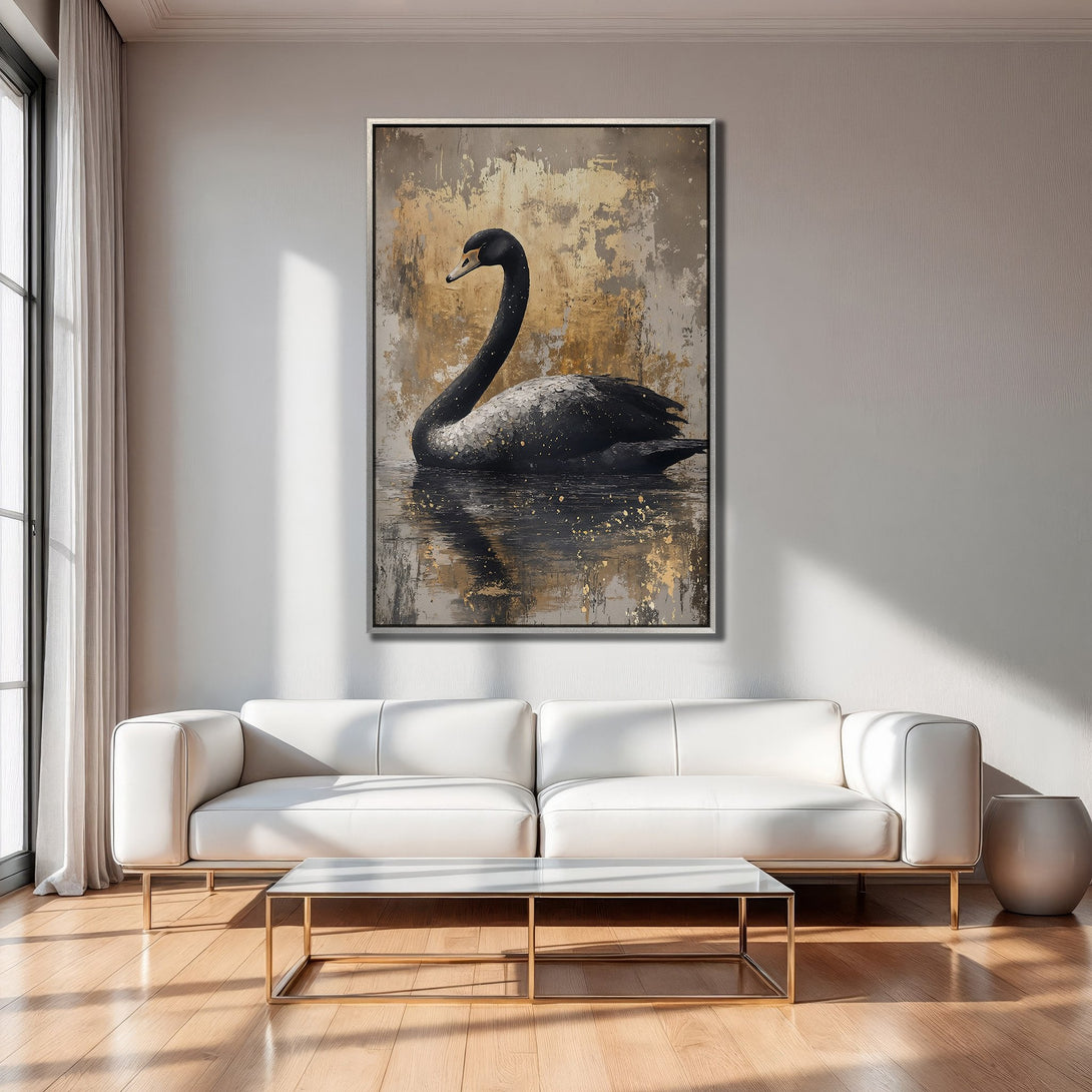 Framed Wall Art: Majestic hawk painting in warm orange and brown tones, perfect for adding a touch of nature and style to your bedroom decor.