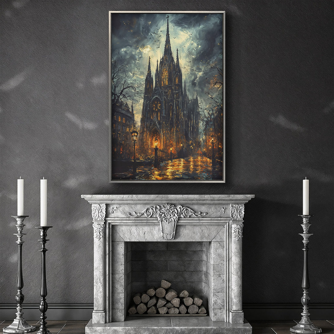 Framed Wall Art featuring a woman in a pond with a soft, impressionistic style. Serene canvas print in muted blues, greens, and whites, perfect for any space.