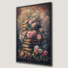 Gothic Dark Academic Books & Pink Roses Canvas Print