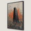 Gothic Dark Ghost Canvas Print in Eerie Floral Field Art