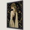 Gothic Elegant Woman Art Poster - Vintage Botanical Wall Decor