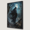 Gothic Figure in Black Robe Canvas Print Art Decor
