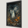 Gothic Floral Ghost Art Poster - Dark Academia Wall Decor