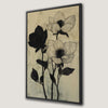 Gothic Floral Monochrome Canvas Print Wall Art