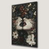 Gothic Floral Portrait Canvas Print of Twin Girls