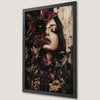 Gothic Flower Woman Art Poster: Dark Floral Elegance for Your Walls