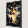 Gothic Forest Starry Sky Art Poster - Enchanting Nightscape Decor
