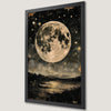 Gothic Full Moon Landscape Art Poster - Mystical Night Scene
