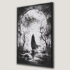 Gothic Full Moon Mystical Landscape Canvas Print