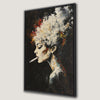 Gothic Girl with Cigarette Abstract Canvas Print