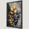 Gothic Golden Plant Art Poster - Elegant Botanical Decor