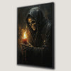 Gothic Grim Reaper Canvas Print with Framed Art