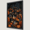Gothic Halloween Pumpkin Town Art Poster for Spooky Decor