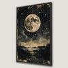 Gothic Landscape Full Moon Canvas Print Starry Night