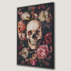Gothic Skull in Flowers Canvas Print for Dark Decor