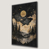 Gothic Starry Moonlit Night Canvas Print Forest Decor