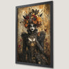 Gothic Woman with Flowers Art Poster - Dark Academia Decor