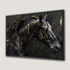 Graceful Equine Canvas Print - Black Horse Painting Art