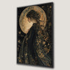 Greek Goddess and Full Moon Canvas Print with Framed Art