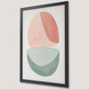 Green and Pink Pastel Art Poster for Modern Decor