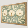 Green Botanical Spring Tulips Art Poster for Bedroom Decor