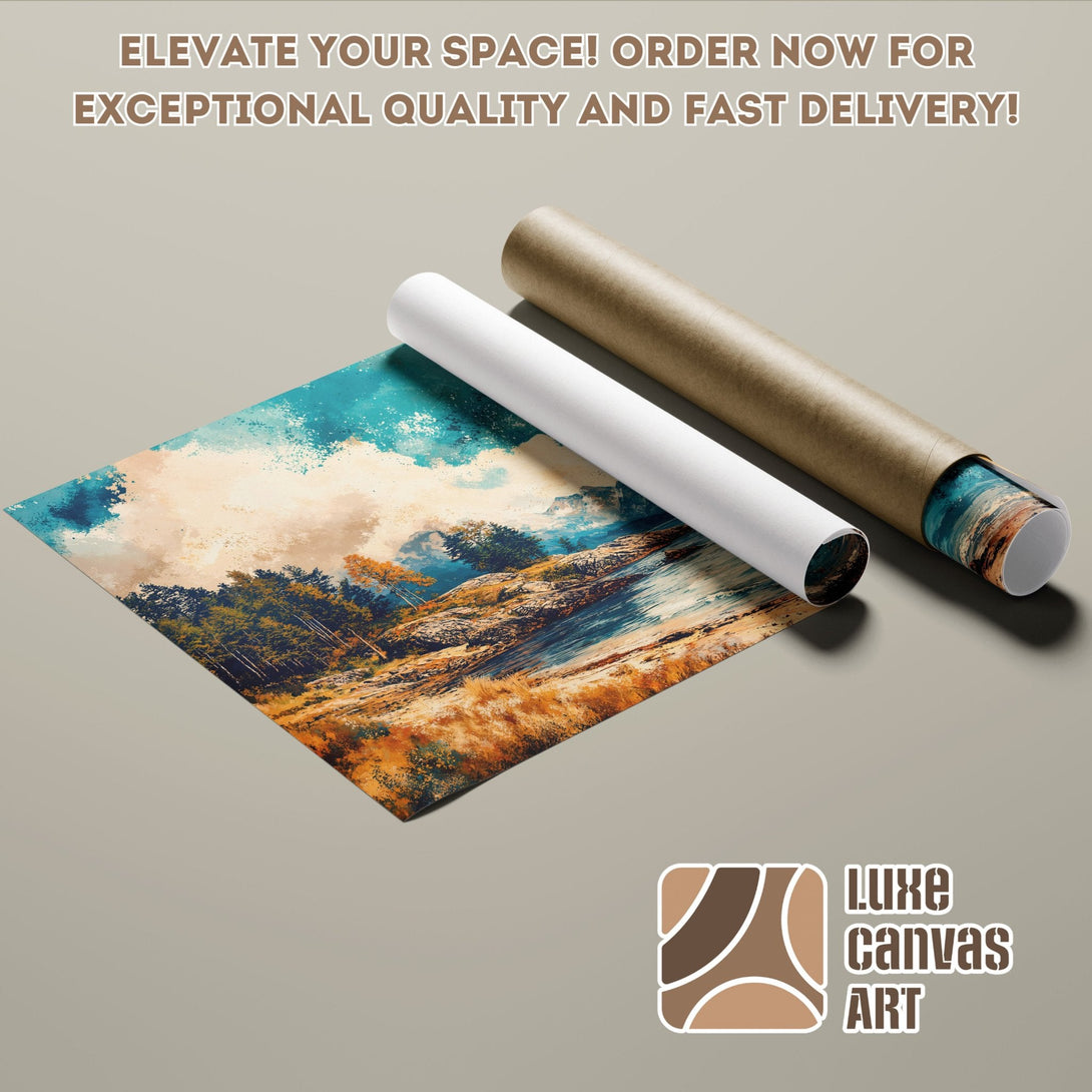 Landscape Poster Roll in a warm color palette. Elevate your space with exceptional art!