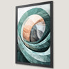 Green Wave Art Poster - Minimalist Abstract Print for Modern Decor