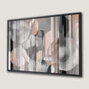 Grey and Peach Geometric Art Canvas Print Modern Pastel