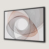 Grey and Peach Minimalist Canvas Print with Geometric Art