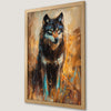 Grey Wolf Art Poster for Boho Wall Decor