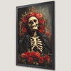 Grim Reaper with Red Roses Art Poster - Gothic Wall Decor