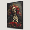 Grim Reaper with Red Roses Canvas Print Gothic Decor