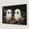 Happy Halloween Strawberry Garden Canvas Print Ghosts