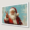 Happy Santa Claus Portrait Art Poster for Festive Holiday Decor