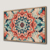 Harmony of Blue and Coral Canvas Print Vibrant Pattern