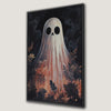 Haunting Ghost Canvas Print Gothic Botanical Framed Art
