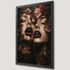 Haunting Twin Girls Floral Faces Art Poster