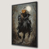 Headless Horseman Pumpkin Rider Canvas Print for Halloween