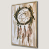 Herbal Dreamcatcher with Green and Beige Feather Canvas Print