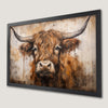 Highland Cow Art Poster - Rustic Farmhouse Decor