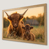 Highland Cow Art Poster - Rustic Farmhouse Decor