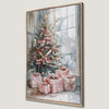 Holiday Watercolor Christmas Tree Scene Canvas Print