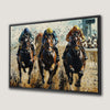 Horse Jockeys Racing Canvas Print Equine Wall Art