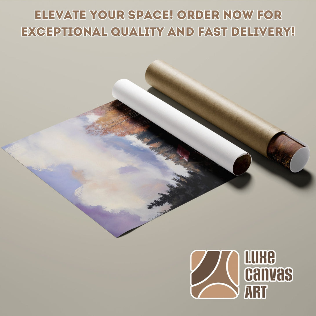 Poster Roll featuring a landscape painting in a soft, pastel color palette. Order your art today!