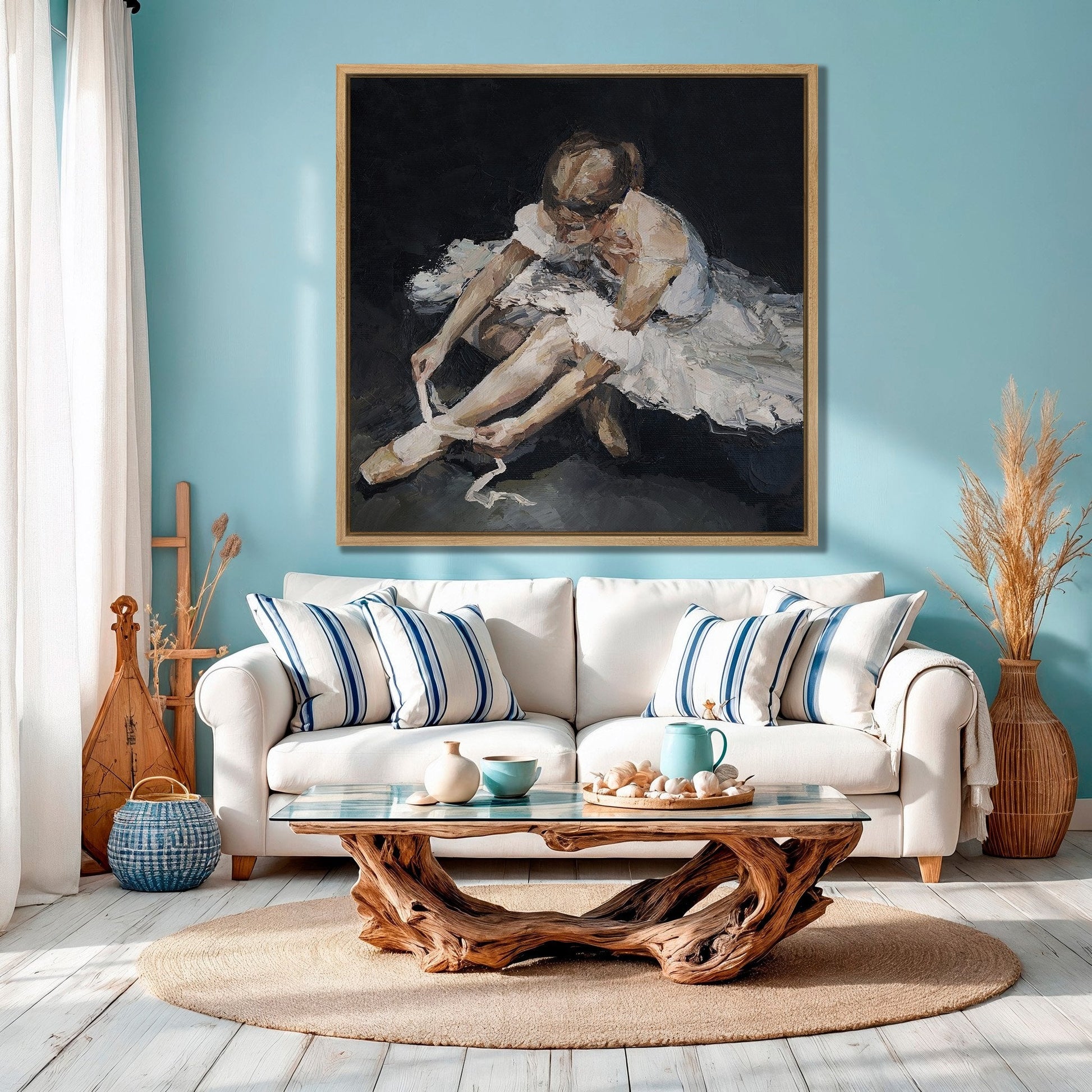 Impressionist Ballet Dancer Canvas Print Wall Art
