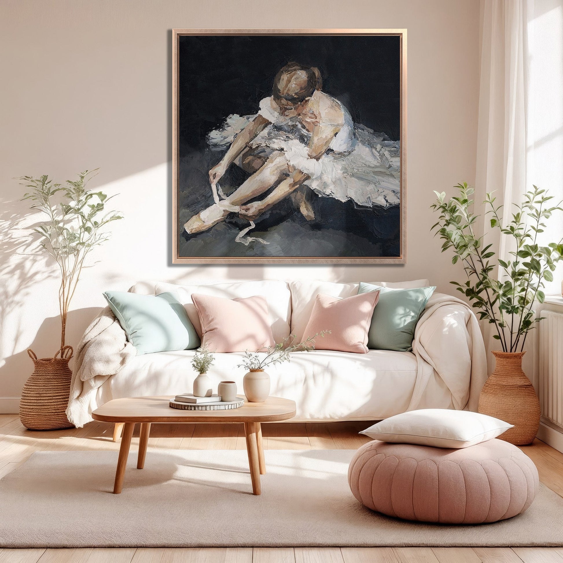 Impressionist Ballet Dancer Canvas Print Wall Art