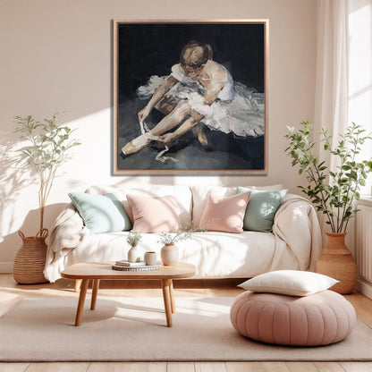 Impressionist Ballet Dancer Canvas Print Wall Art