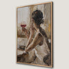 Impressionist Woman with Wine Glass Canvas Print Art
