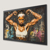 Inspiring Black Woman Portrait Art Poster for Fitness Enthusiasts