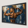 Inspiring Muscular Woman Art Poster for Gym & Fitness